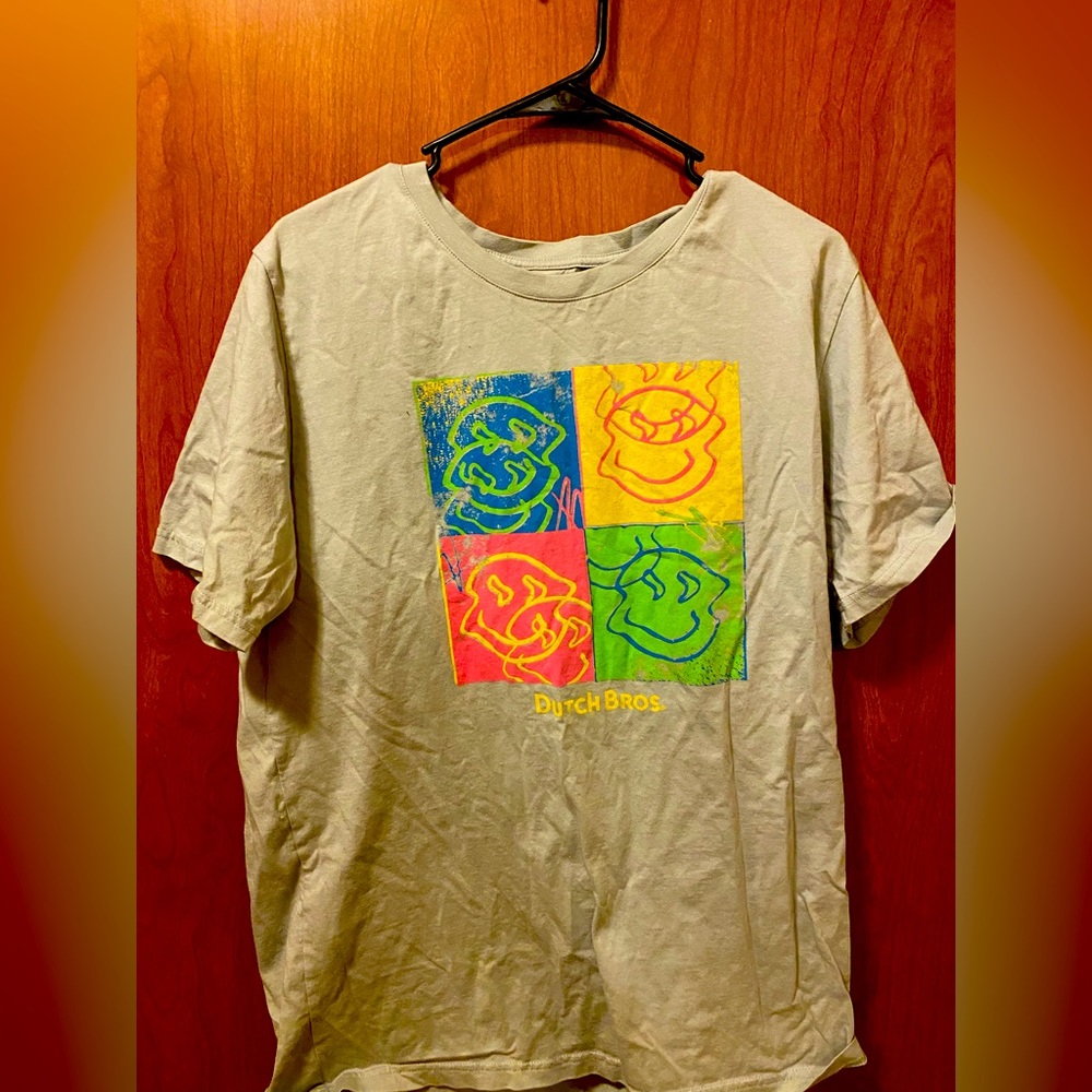 Grey Smiley Dutch Bros Shirt